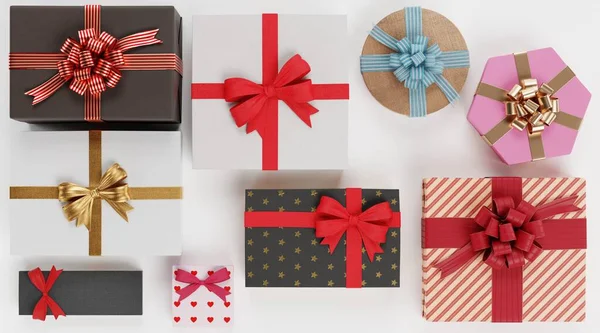 Realistic Render Gifts Collection — Stock Photo, Image