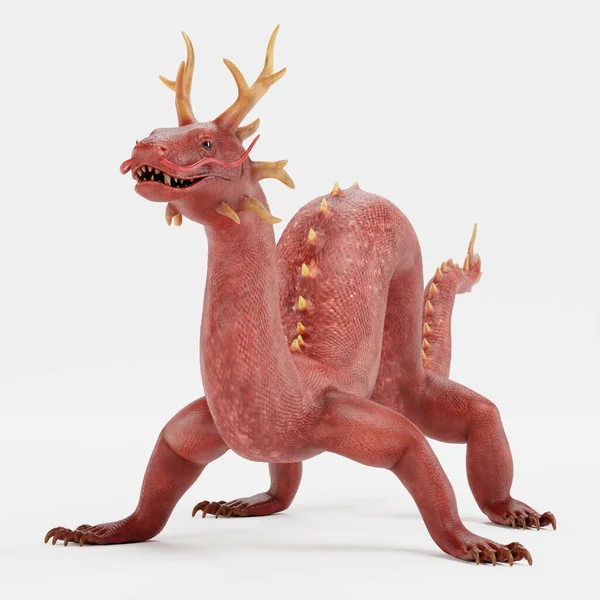 Realistische Render Chinese Dragon — Stockfoto