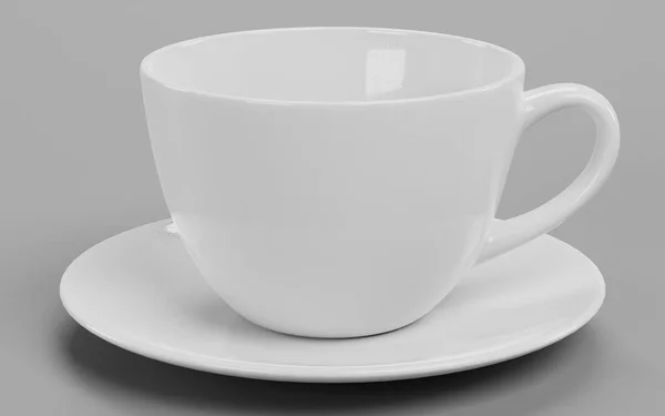 Realistic Render Porcelain Cup — Stock Photo, Image