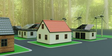Sürdürülebilir Köyün Gerçekçi 3 Boyutlu Hazırlaması