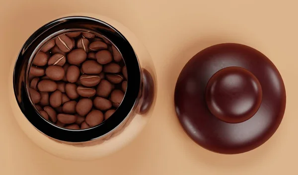 Realistische Render Van Koffie Pot — Stockfoto