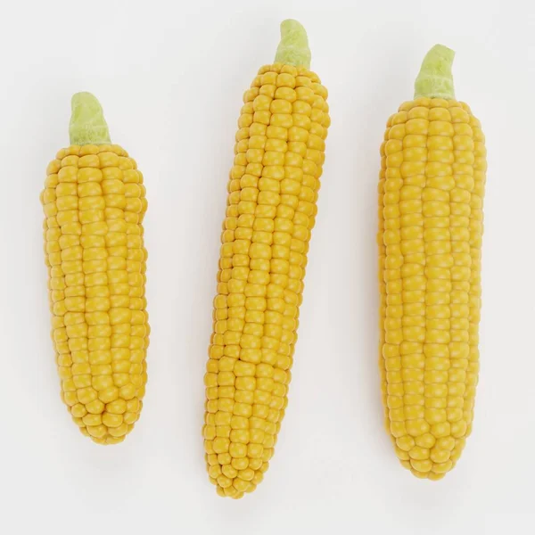Реалистичный Рендер Кукурузы — стоковое фото