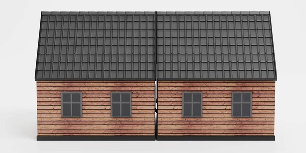 様式化された家の現実的な3Dレンダリング — ストック写真