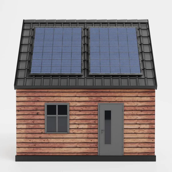 太陽の家の現実的な3Dレンダリング — ストック写真