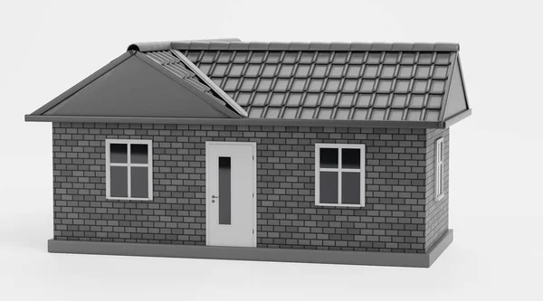 様式化された家の現実的な3Dレンダリング — ストック写真