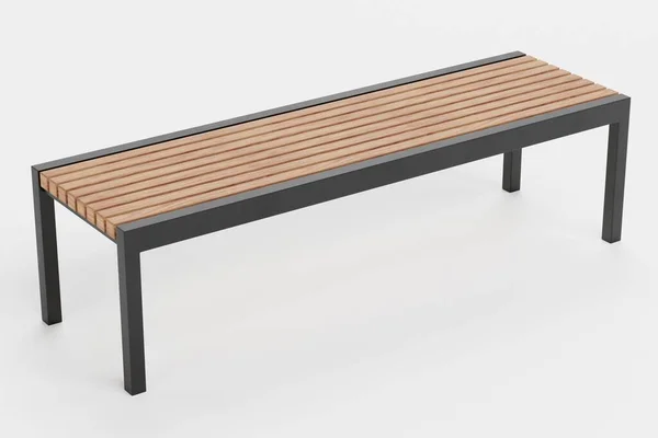 Realistic Render Garden Bench — Stock Photo, Image
