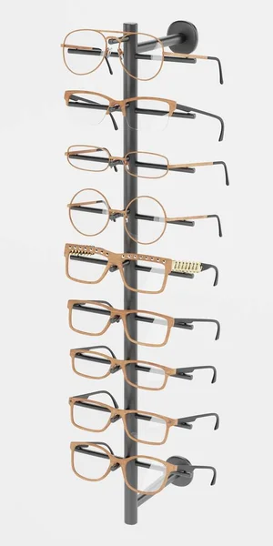 Realistický Vykreslování Brýlí Stojanu — Stock fotografie
