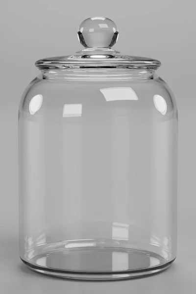 Realistische Render Glass Jar — Stockfoto