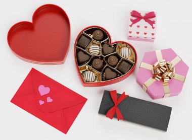 Sevgililer Gününün Gerçekçi 3B Hazırlaması