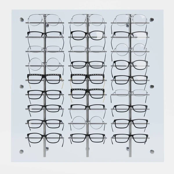 Realistische Brillenverleiher Auf Dem Stand — Stockfoto