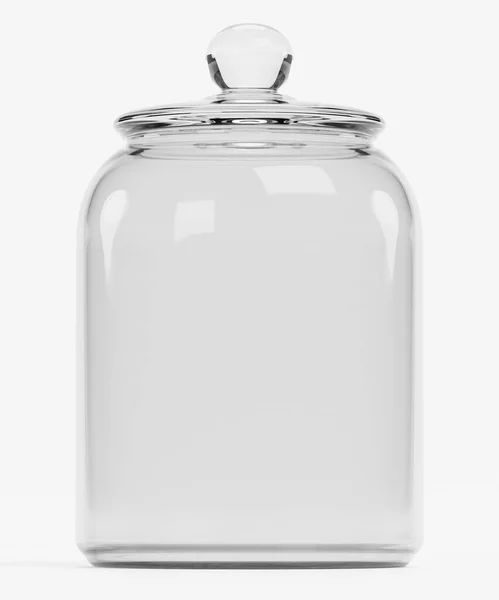 ガラス瓶の現実的な3Dレンダリング — ストック写真