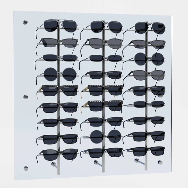 Realistische Render Sonnenbrillen Auf Stand — Stockfoto