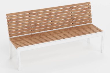 Garden Bench 'in 3 boyutlu gerçekçi canlandırması