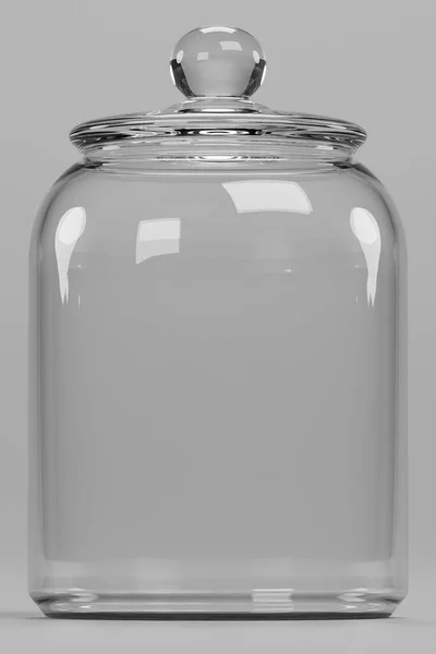 Realistische Render Van Glazen Pot — Stockfoto