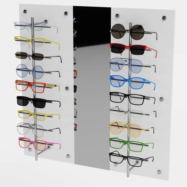 Realistic Render Glasses Stand — Stock Photo, Image