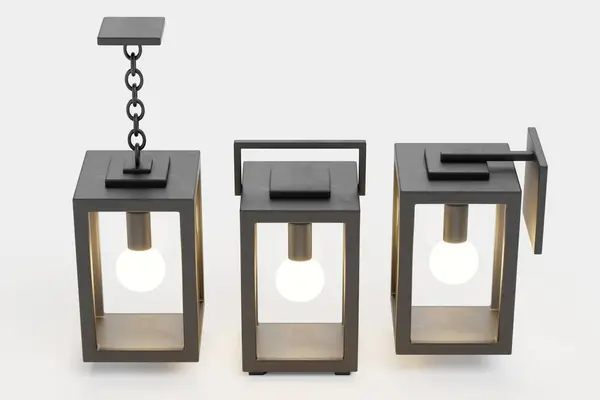 Realistic Render Lanterns — Stock Photo, Image