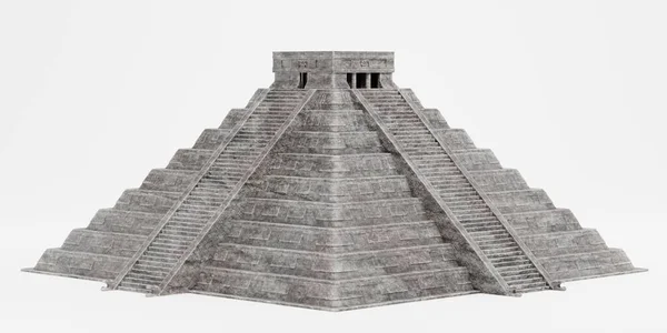 Realistische Darstellung Der Maya Pyramide lizenzfreie Stockbilder