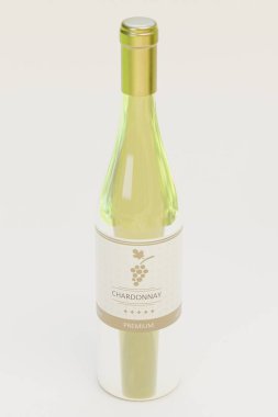 Gerçekçi 3D Şarap Şişesi Hazırlama