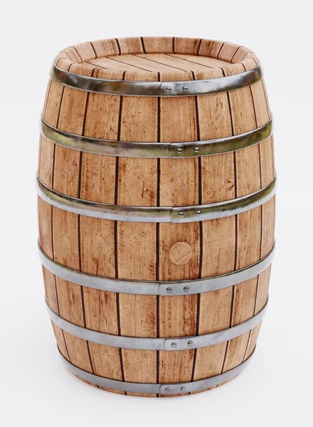 Rendering Realistico Botte Vino — Foto Stock