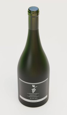 Gerçekçi 3D Şarap Şişesi Hazırlama