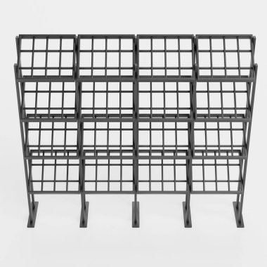 Şarap Rafının Gerçekçi 3 Boyutlu Hazırlaması