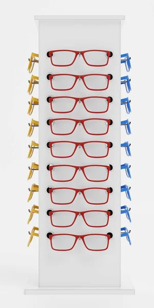 Realistische Brillenverleiher Auf Dem Stand — Stockfoto