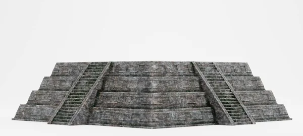 Realistické Vykreslení Mayské Pyramidy — Stock fotografie