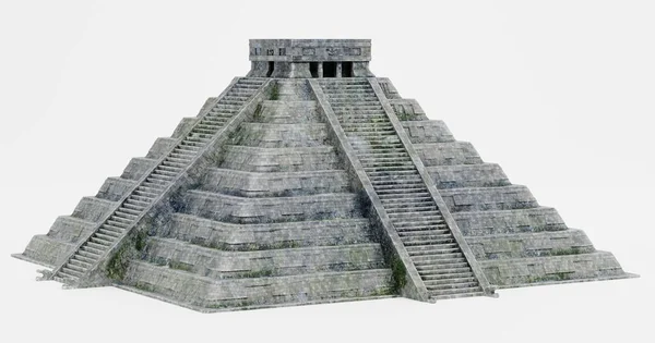 Renderização Realista Pirâmide Maia — Fotografia de Stock