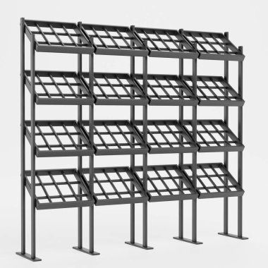 Şarap Rafının Gerçekçi 3 Boyutlu Hazırlaması