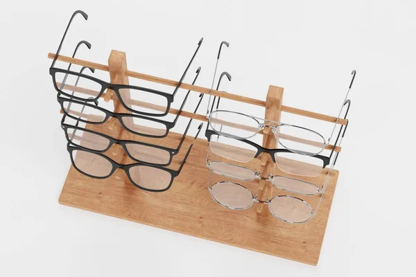 Realistyczne Render Okularów Podstawce — Zdjęcie stockowe