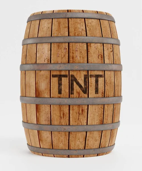 Render Realistico Tnt Barrel — Foto Stock