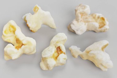 patlamış mısır gerçekçi 3d render