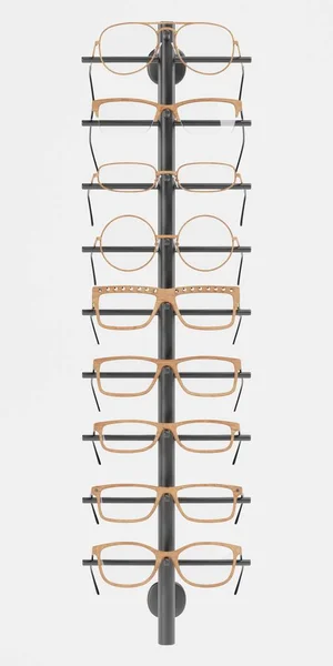 Realistic Render Glasses Stand — Stock Photo, Image