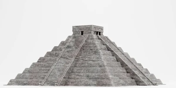 Реалистичный Рендеринг Пирамиды Майя — стоковое фото