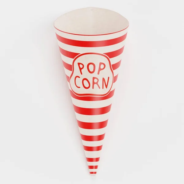 Realistic Render Popcorn Cup — Stock Photo, Image