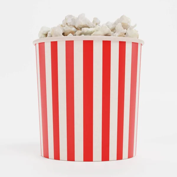 Realistyczne Render Popcorn Pucharze — Zdjęcie stockowe
