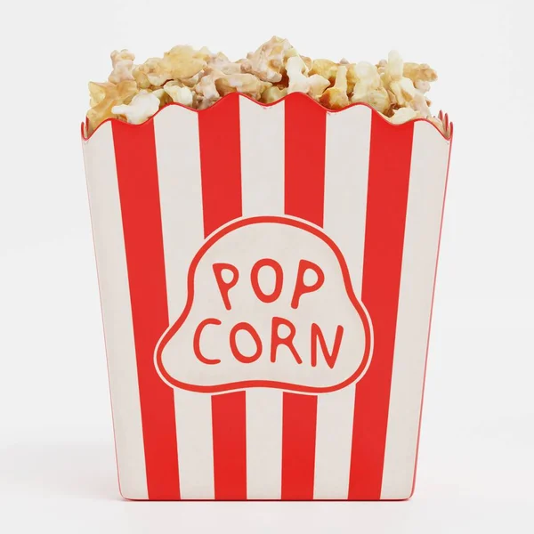 Realistische Render Popcorn Cup — Stockfoto