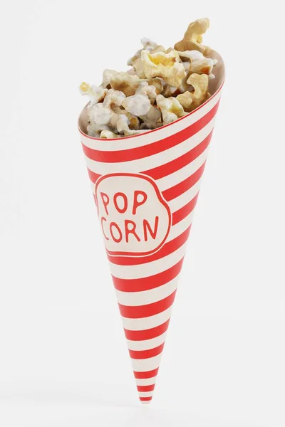 Realistic Render Popcorn Cup — Stock Photo, Image