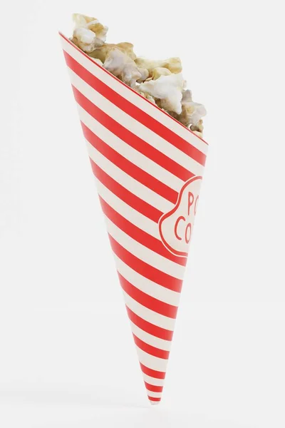Realistische Render Popcorn Cup — Stockfoto