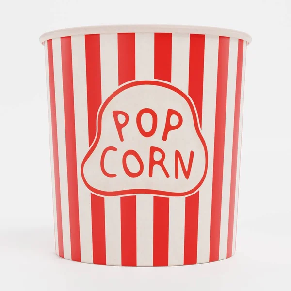 Realistyczne Render Popcorn Cup — Zdjęcie stockowe