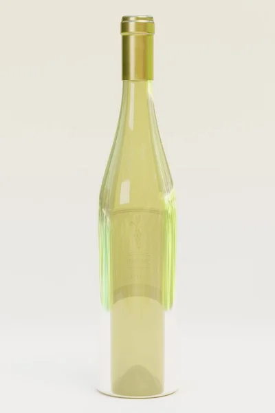 Realista Renderizado Botella Vino —  Fotos de Stock