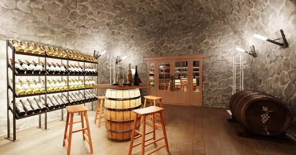 Realista Render Winery Restaurant — Fotografia de Stock