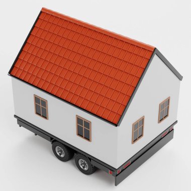 Minik Ev 'in Gerçekçi Üç Boyutlu Çizimi