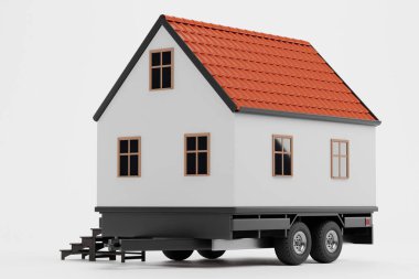 Minik Ev 'in Gerçekçi Üç Boyutlu Çizimi