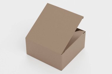 Karton Kutunun Gerçekçi 3B Çizimi