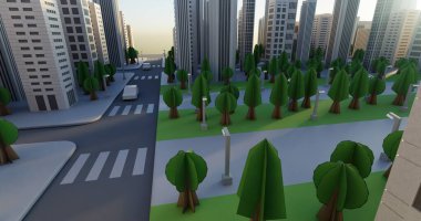 Kağıt Şehir Modelinin Gerçekçi 3B Çizimi