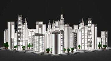 Kağıt Şehir Modelinin Gerçekçi 3B Çizimi