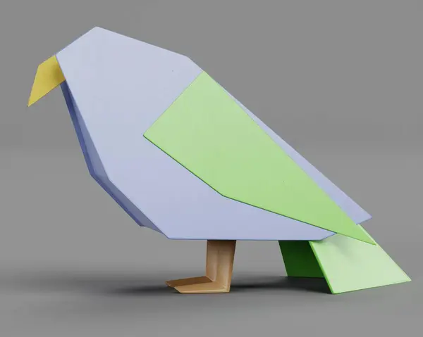 stock image Realistic 3D Render of Paper Bird