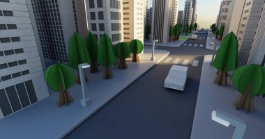 Kağıt Şehir Modelinin Gerçekçi 3B Çizimi