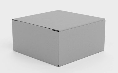 Karton Kutunun Gerçekçi 3B Çizimi